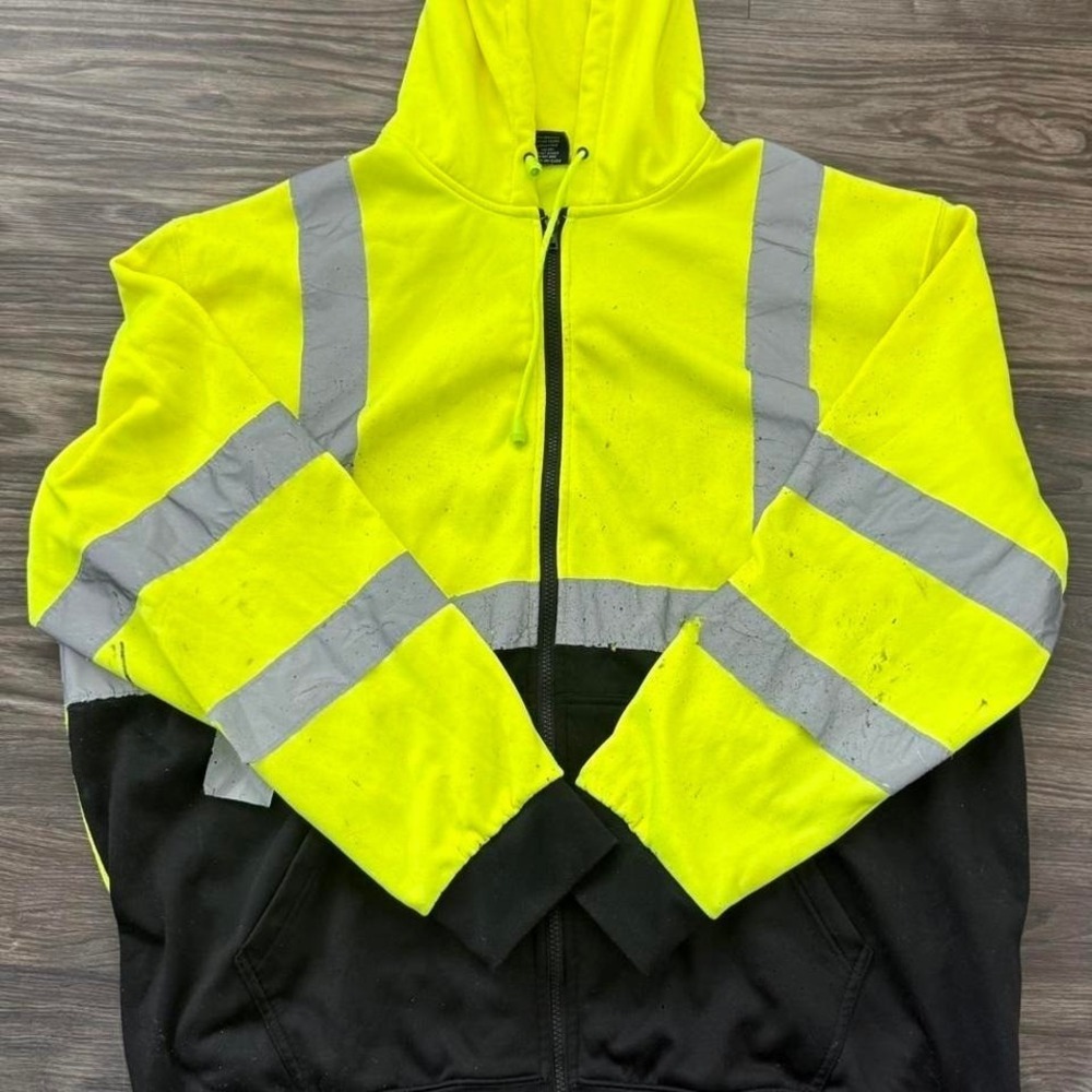 Distressed Work hoodie jacket Size XXL utility core gorpcore construction urban